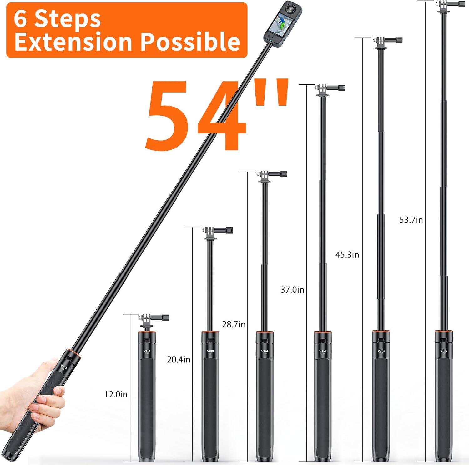 Camera Tripod Carbon - Штатив-трипод Vrig 140 см, выдвижной, регулируемый,