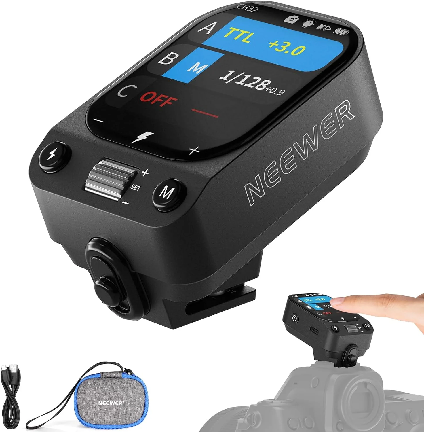 Speedlite Flash External - NEEWER QZ TTL Беспроводной триггер вспышки,